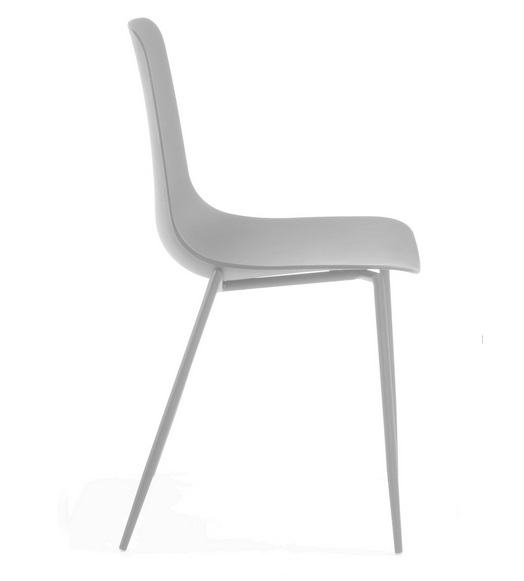 Silla metal plastico gris Easy