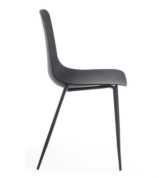 Silla metal plastico negro Easy