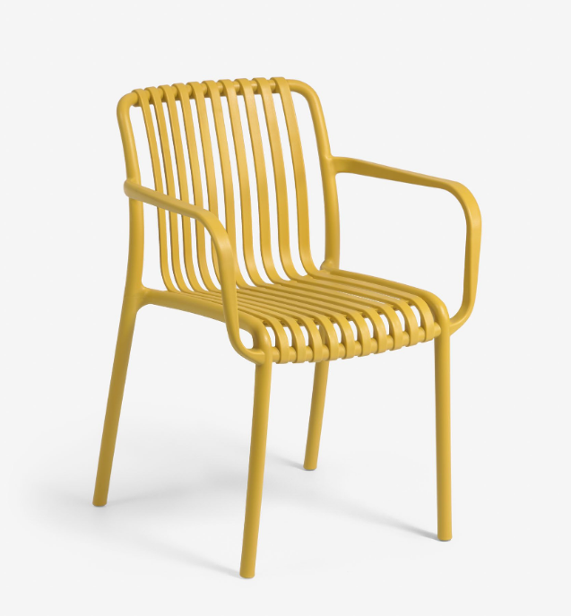 Silla de exterior Edem polipropileno amarillo