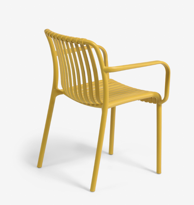 Silla de exterior Edem polipropileno amarillo