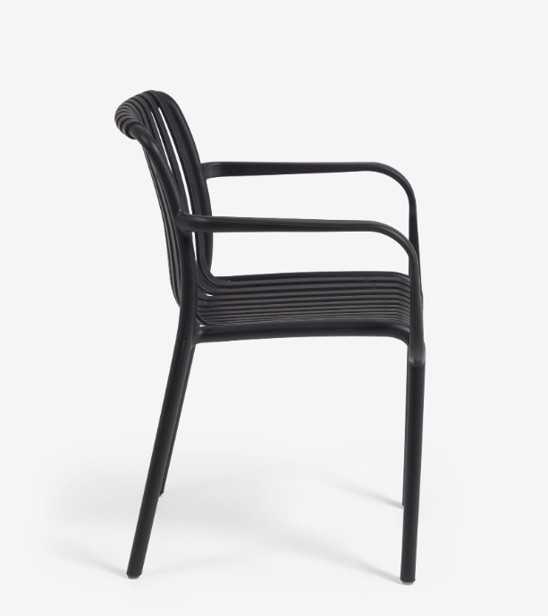 Silla de exterior Edem polipropileno negro