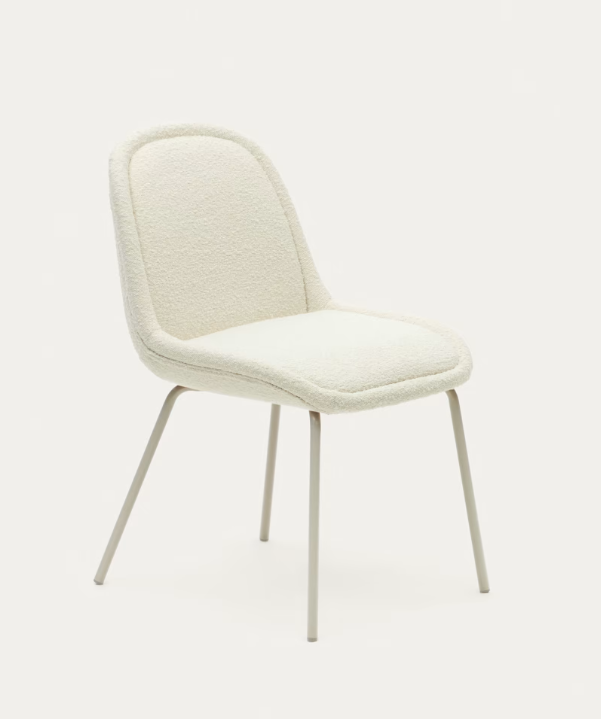 Silla de diseño Fina borreguito blanco