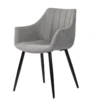 Silla con brazos Fiona color gris claro