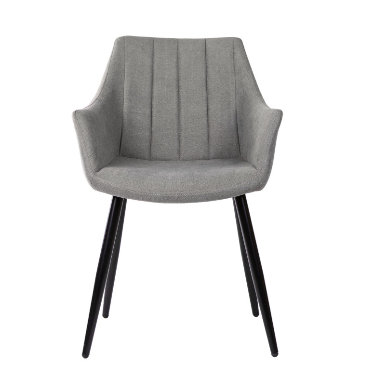 Silla con brazos Fiona color gris claro