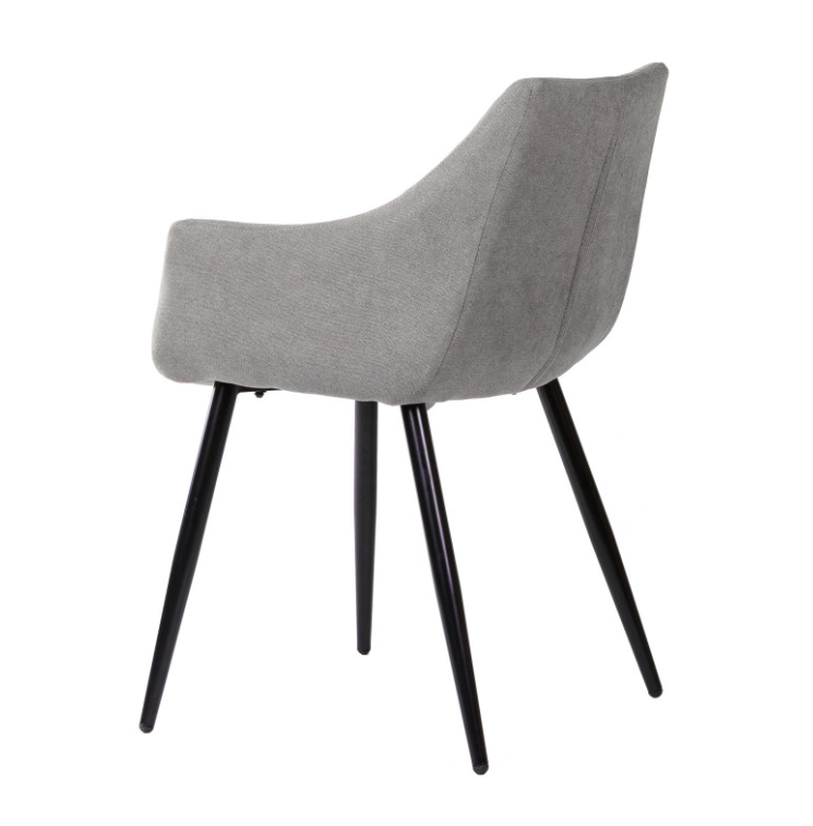 Silla con brazos Fiona color gris claro