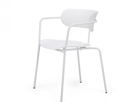 Silla de diseño Fox prolipropileno blanco