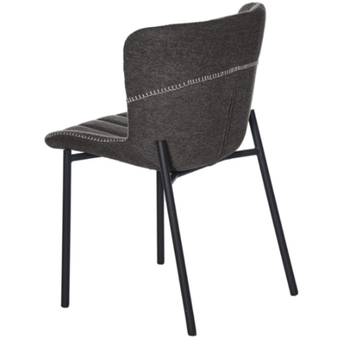 Silla Gianna tapizado gris oscuro