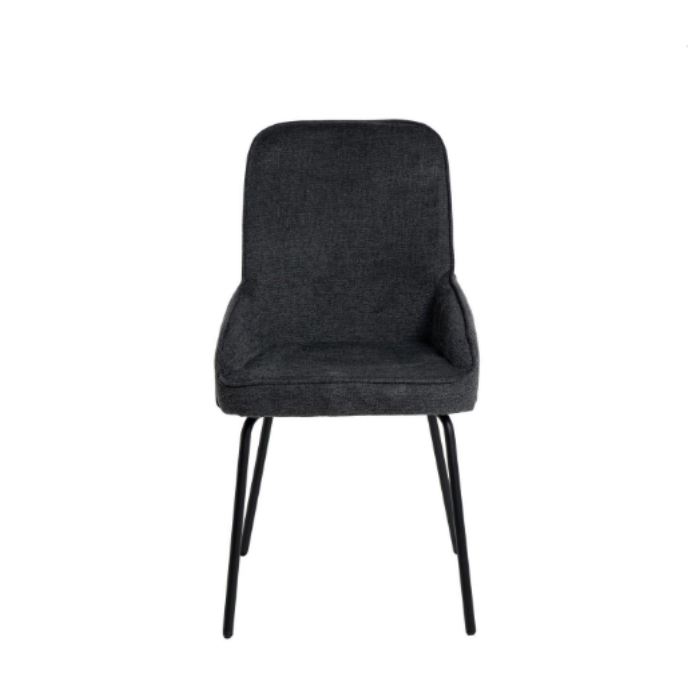 Silla Gwen tapizado gris oscuro