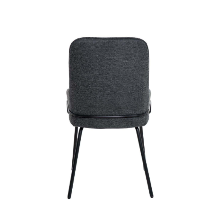 Silla Gwen tapizado gris oscuro