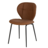 Silla industrial Dafne polipiel marron