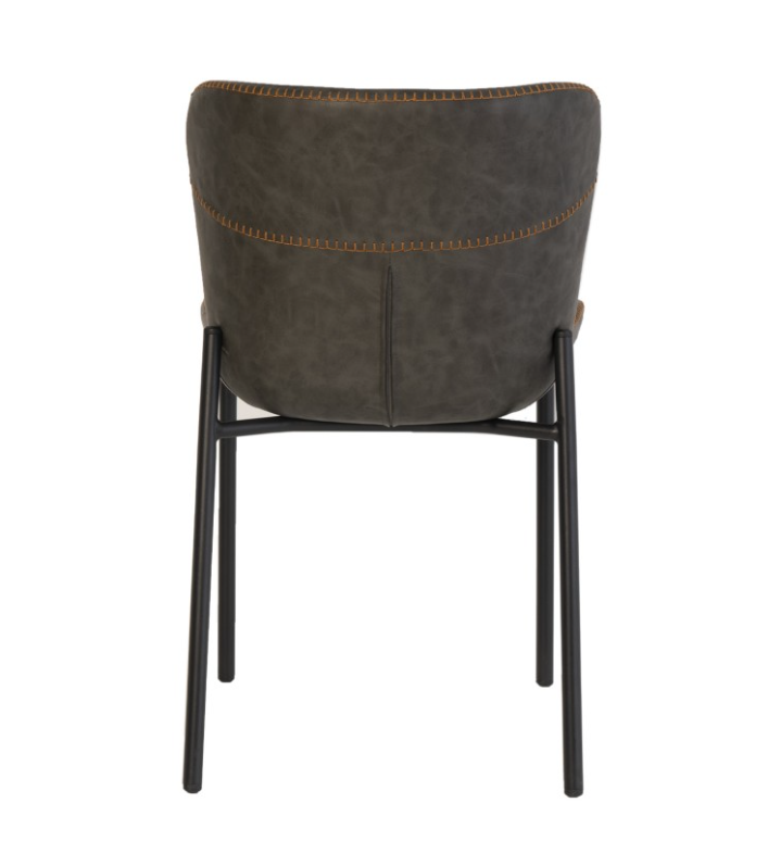 Silla industrial Mayka polipiel gris