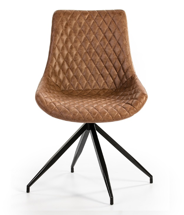 Silla giratoria DC-118 ecopiel marron