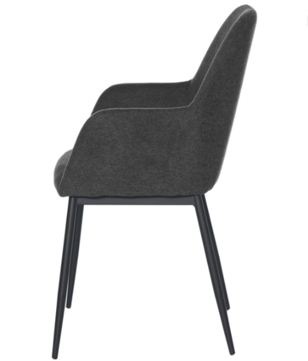 Silla Isabella tapizado gris oscuro