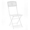 Silla jardin plegable hierro Gala blanco