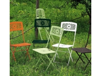 Silla jardin plegable hierro Gala Verde Bosque