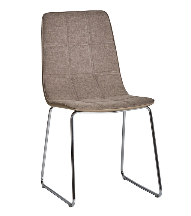 Silla Katrine tela polipiel beige