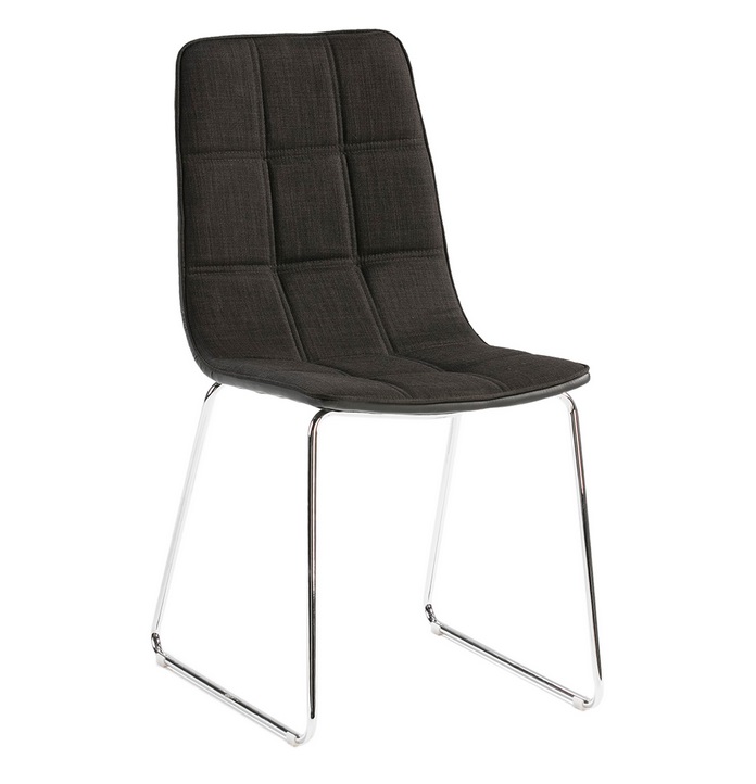 Silla Katrine tela polipiel negro I-6009-NE