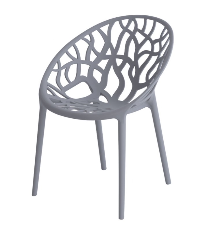 Silla Kiara polipropileno gris