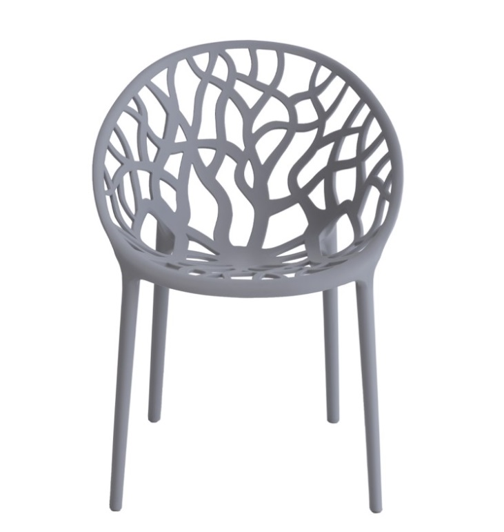 Silla Kiara polipropileno gris