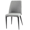 Silla Melissa tela color gris claro