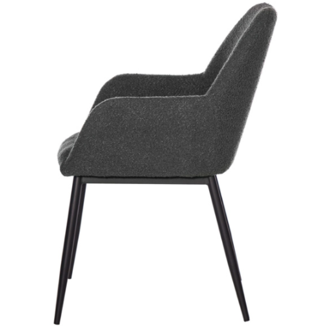 Silla Mia tapizado gris oscuro