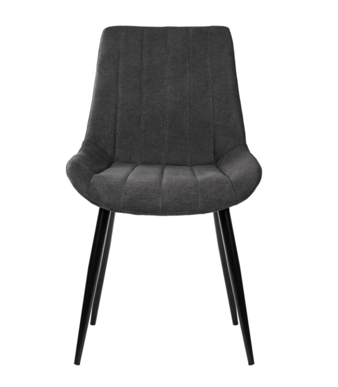 Silla Mila tela color gris oscuro