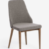 Silla nau nordica gris claro y madera de fresno oscuro