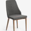 Silla nau nordica gris oscuro y madera de fresno oscuro