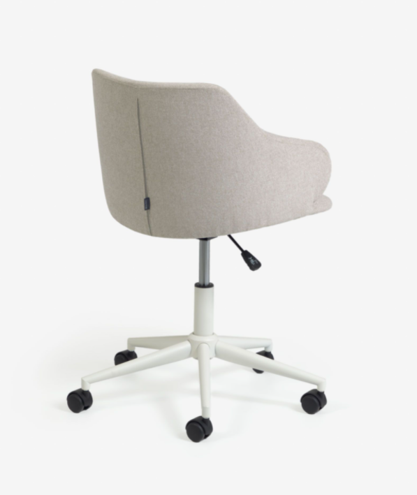 Silla de oficina Alba asiento giratorio gris claro