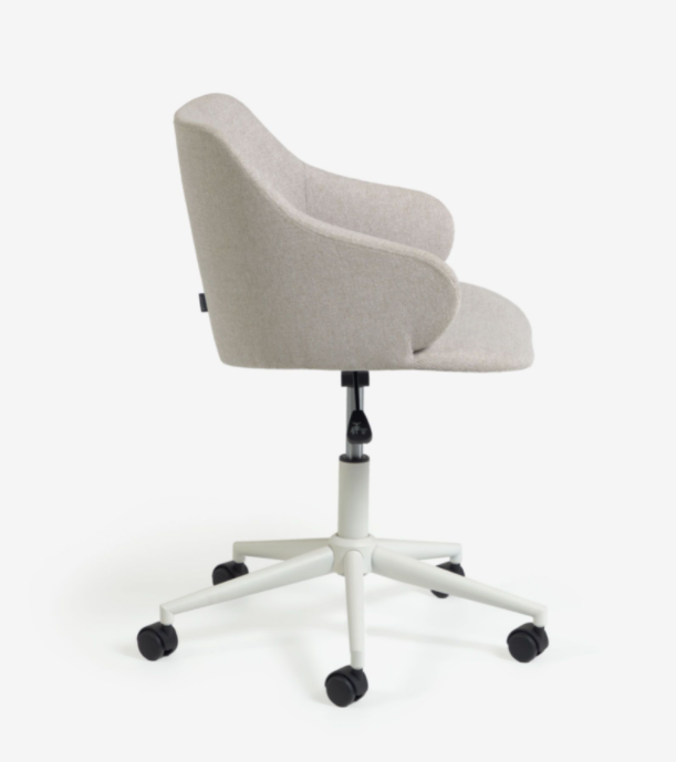 Silla de oficina Alba asiento giratorio gris claro