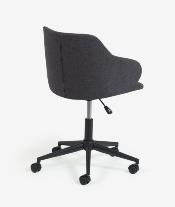 Silla de oficina Alba asiento giratorio gris oscuro