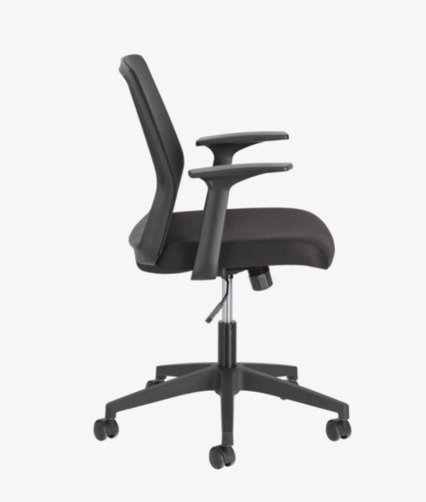 Silla Zoe altura ajustable y asiento giratorio negro