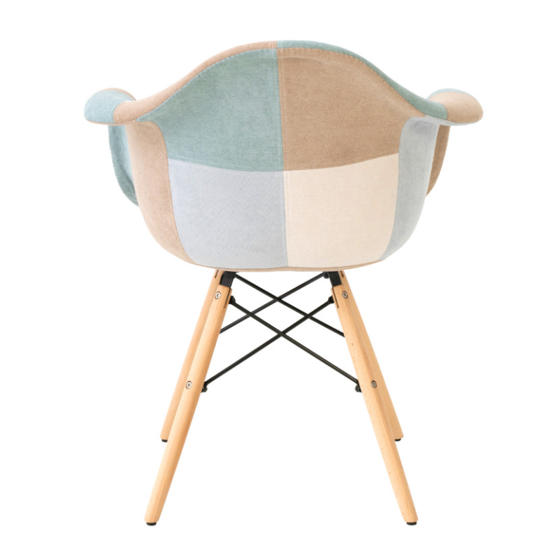 Silla patchwork tipo sillón Sofie azul