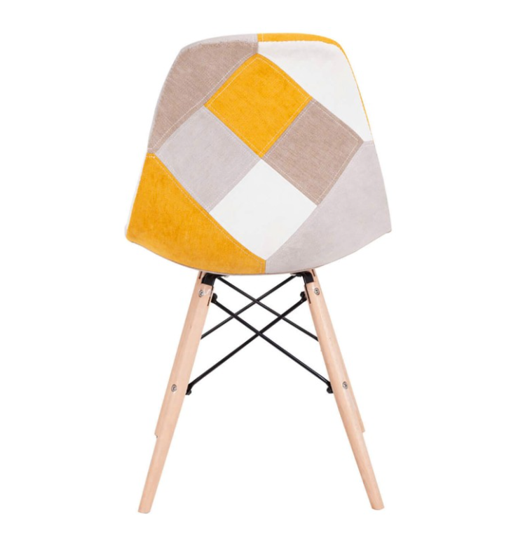 Silla patchwork Karen mostaza