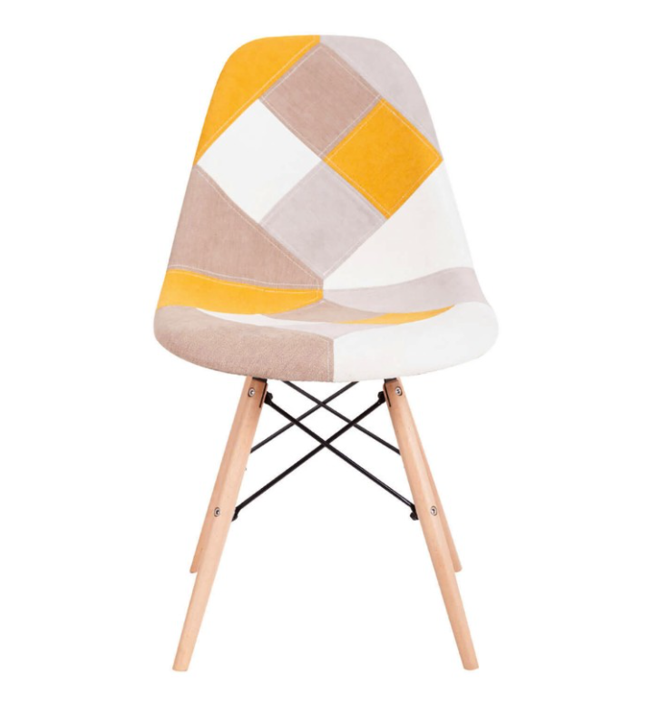 Silla patchwork Karen mostaza