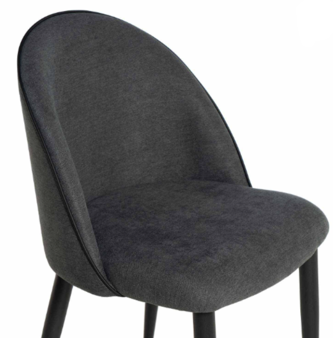 Silla Sloane tapizado gris oscuro