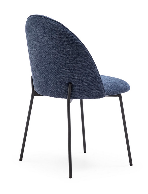 Silla curva tela azul DC-651