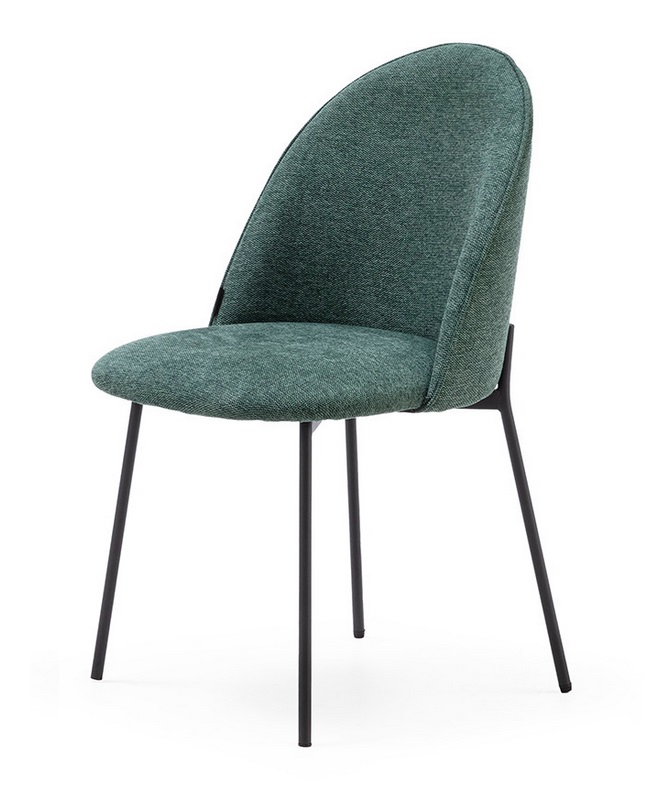 Silla curva tela verde DC-651