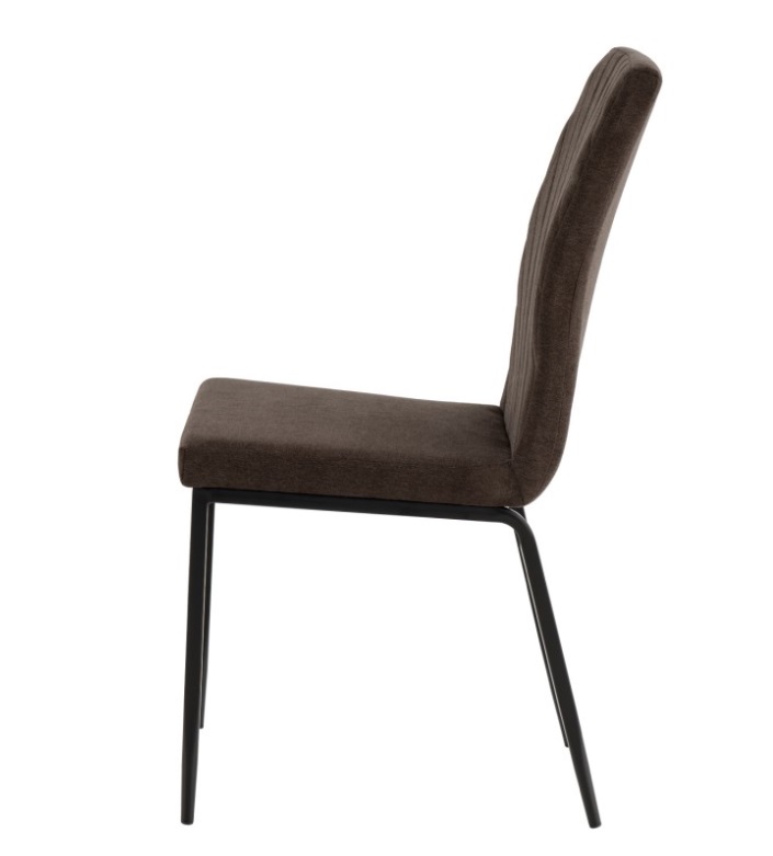 Silla Yvette tapizada en color marron