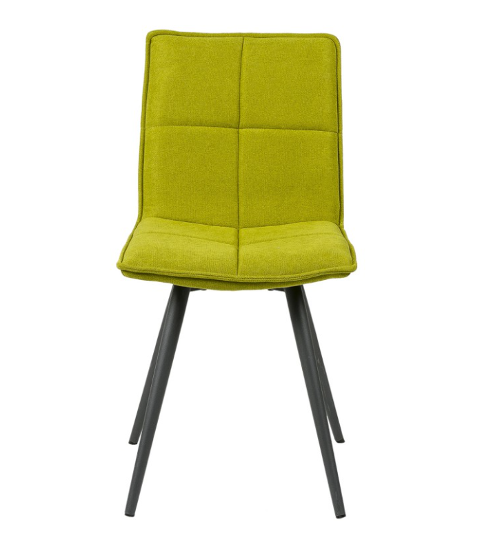 Silla Zoe tapizada en color verde lima