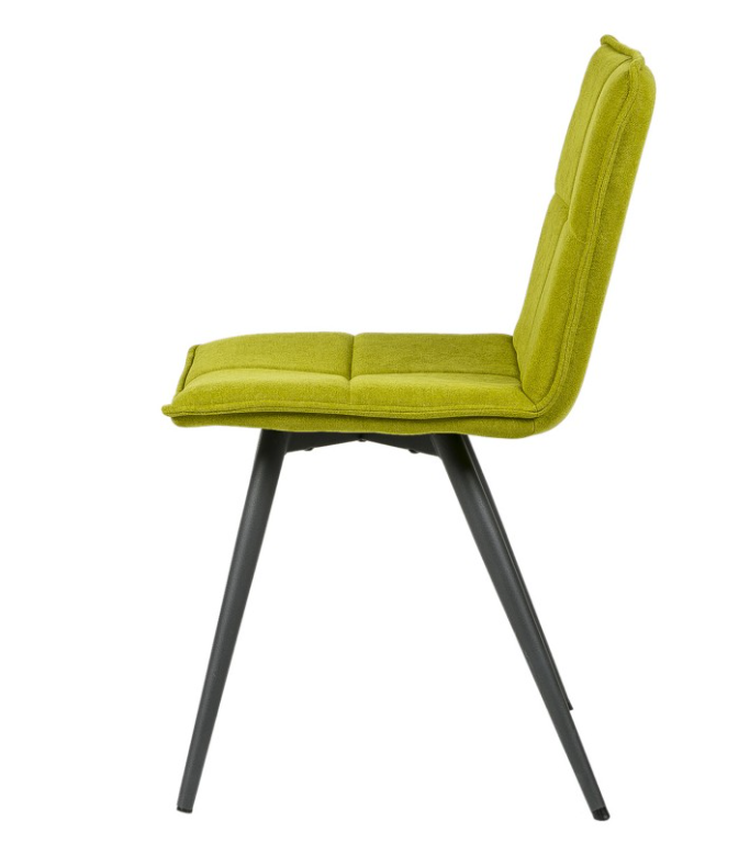 Silla Zoe tapizada en color verde lima