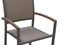 Silla aluminio rattan beige teka Chanty