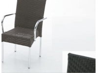 Sillon aluminio rattan moka Yuca