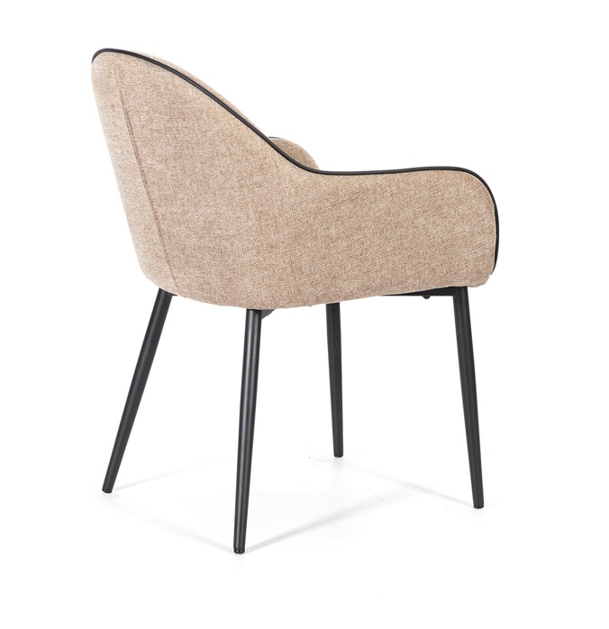 Silla con brazos tela topo DC-538