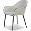 Silla con brazos tela gris claro DC-538