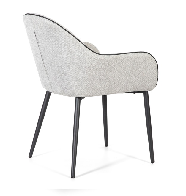 Silla con brazos tela gris claro DC-538