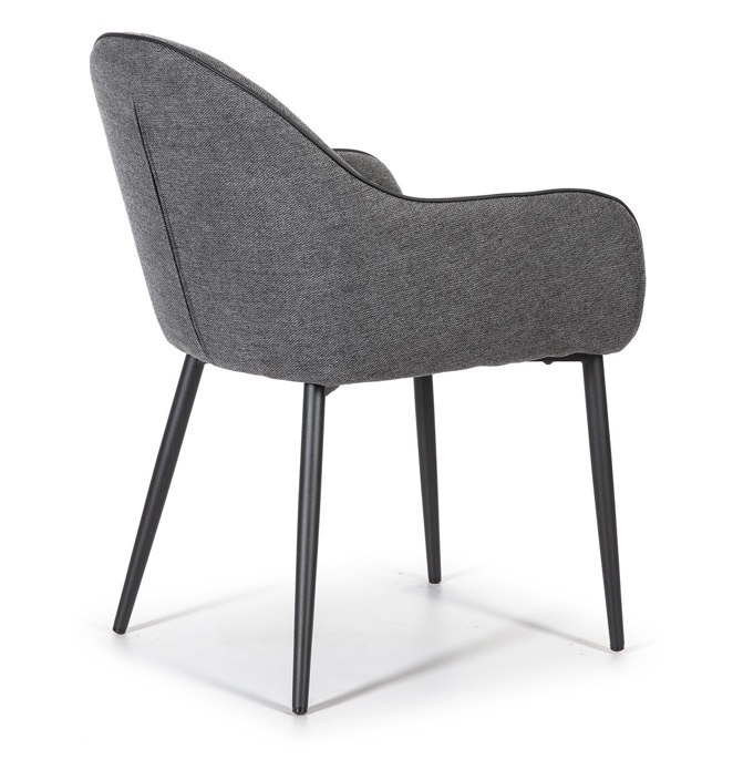 Silla con brazos tela gris oscuro DC-538