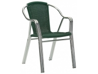 Sillon doble tubo aluminio trenzado verde