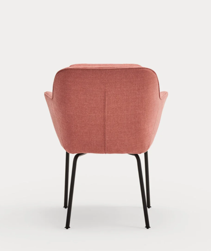 Silla de diseño Sadira tela coral