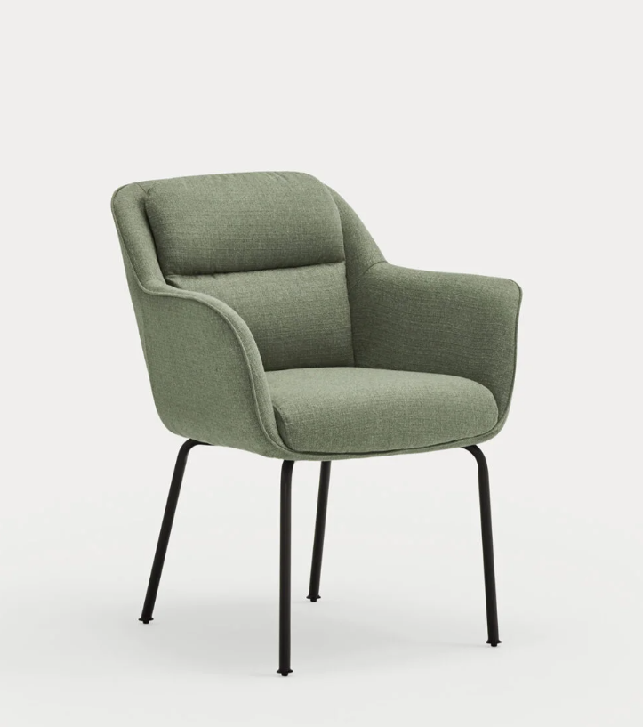 Silla de diseño Sadira tela verde